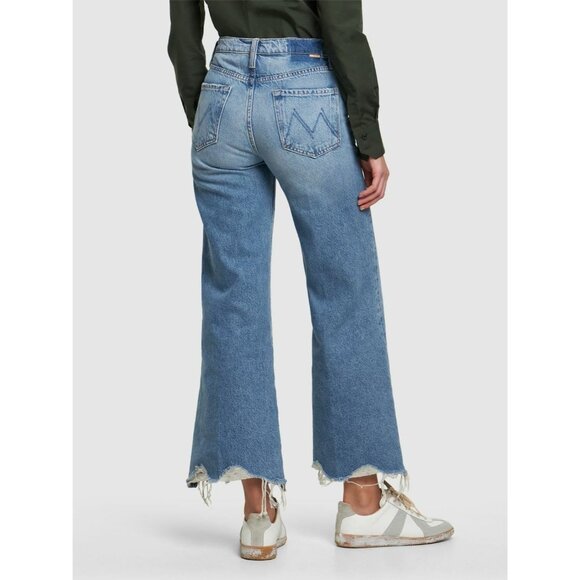 MOTHER The Tomcat Roller Chew The Sweetest Treat Cropped Wide Leg Jeans, Size 23 - Picture 2 of 15
